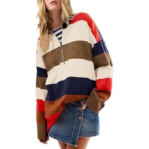 Womens Oversized Sweater V-neck Turtleneck Long Sleeve Casual Fall Winter